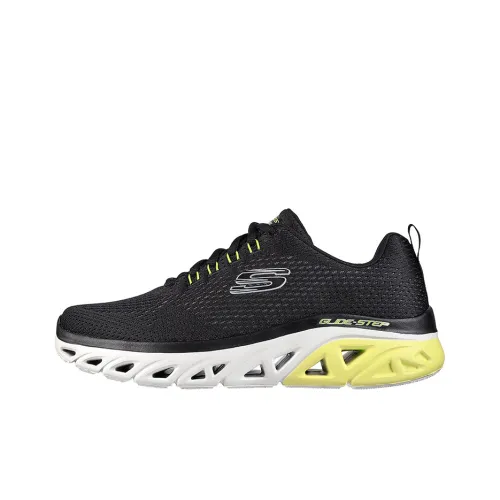 Skechers Glide-step Sport Running Shoes Men Low-Top Black/Yellow