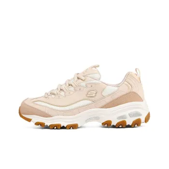 Skechers D'LITES 1.0 Milk Tea Bear Cushioning Anti Slip And Wear Resistant Low Top Casual Shoes Women's Yellow Cream