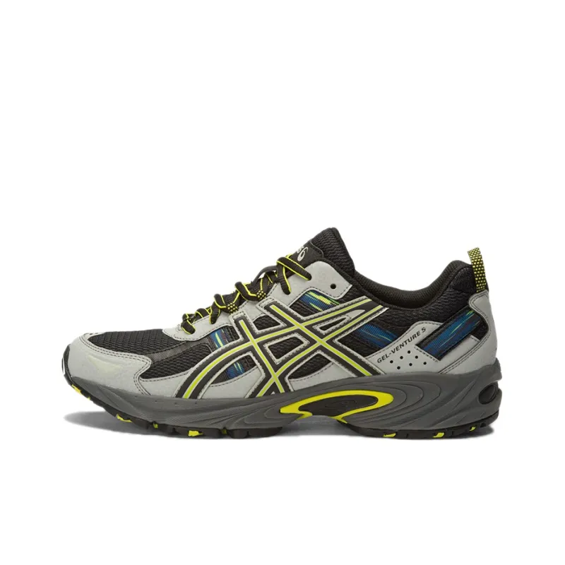 Asics Gel-Venture 5 Gel-Venture 5 Low-Top Running Shoes Men's Gray Yellow-0