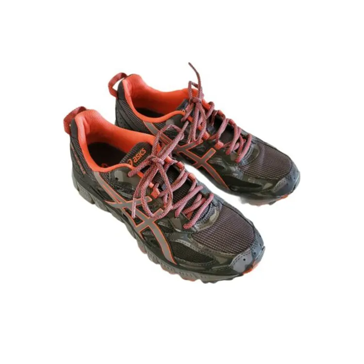 Asics Gel-Scram 3 Anti-Slip And Wear-Resistant Breathable Low-Top Running Shoes Women's Gray Red-3