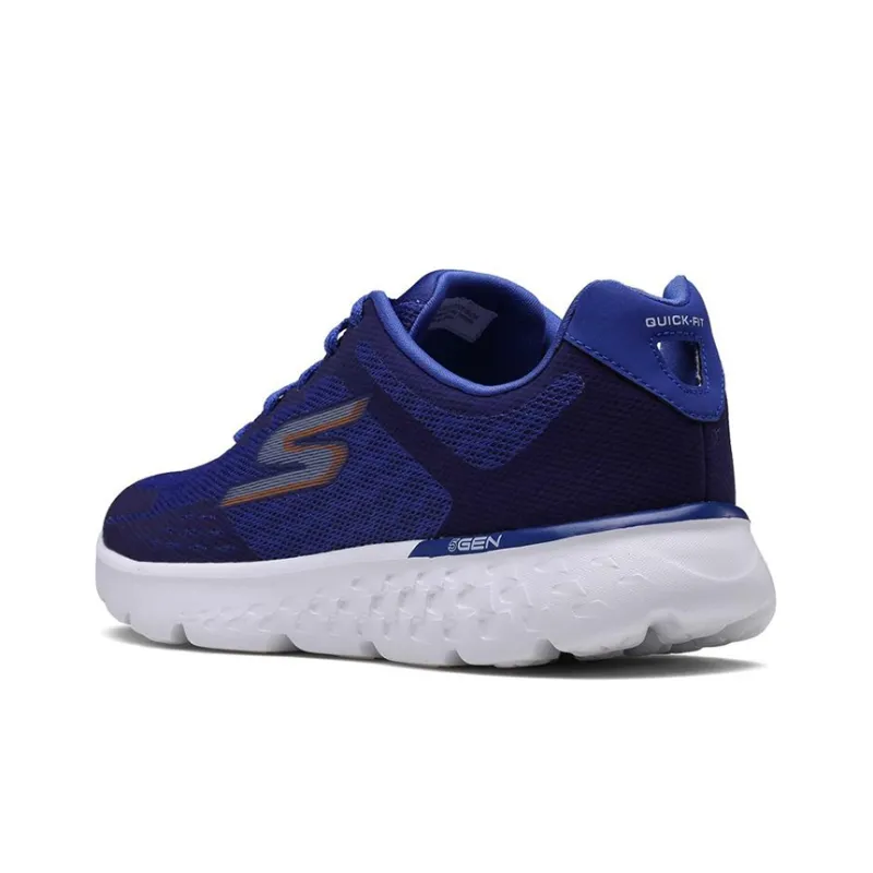 Skechers Go Run 400 Cushioning Anti-Slip Wear-Resistant Breathability Low-Top Running Shoes Men's Blue Orange-3