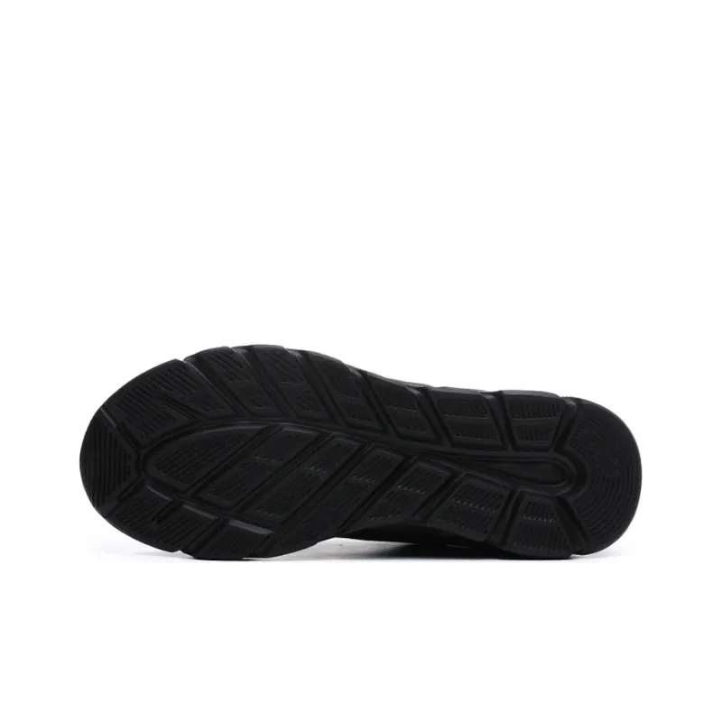 Erke Cushioning Anti Slip And Wear Resistant Low Top Running Shoes Men's Black White-4