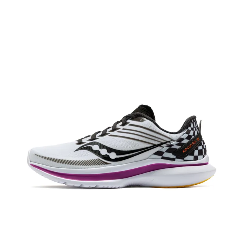 Saucony Cushioning Anti-Slip And Wear-Resistant Lightweight Rebound Low-Top Casual Running Shoes Women's White Purple-0