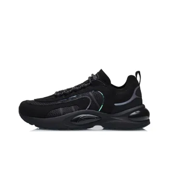LiNing V8 Cushioning Wear Resistant Low Top Running Shoes Men's Black