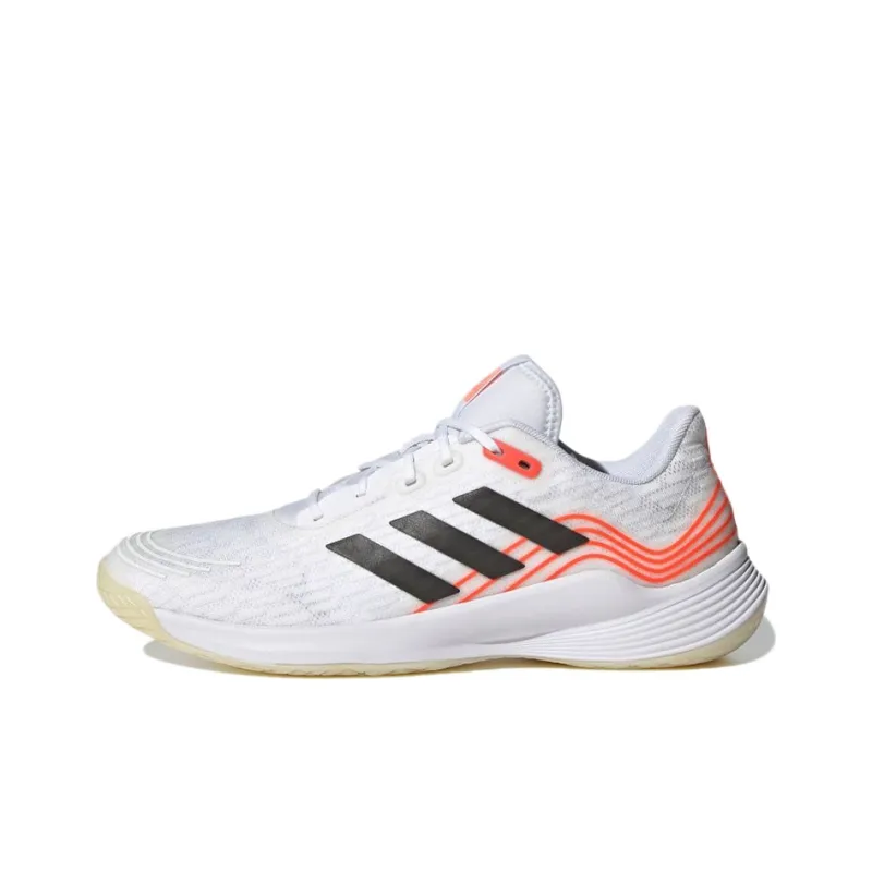 Adidas Novaflight Tokyo Volleyball Slip Resistant Low Top Tennis Shoes Men's White Black Red-0