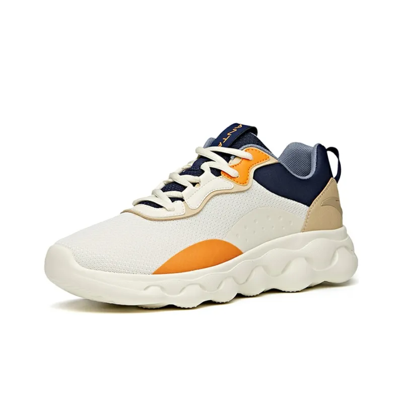 Anta Running Collection Low-Top Running Shoes Men's White Blue Brown-1