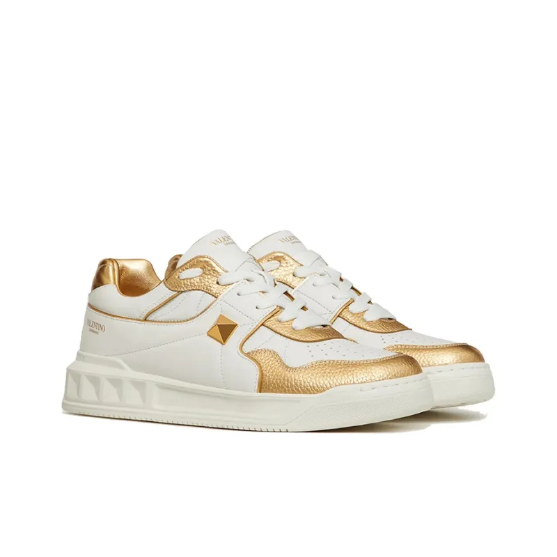 Valentino One Stud Low 'White Brass'-2