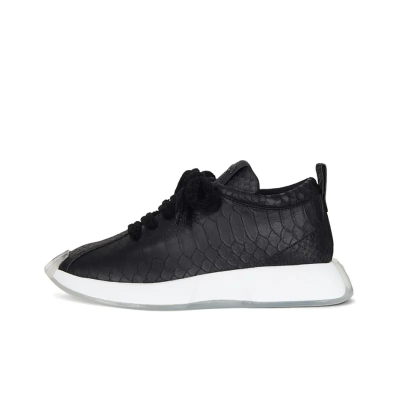 Giuseppe Zanotti/GZ Fero Cushioned Slip Resistant Lightweight Height Increasing Low Top Casual Shoes Women's Black-0
