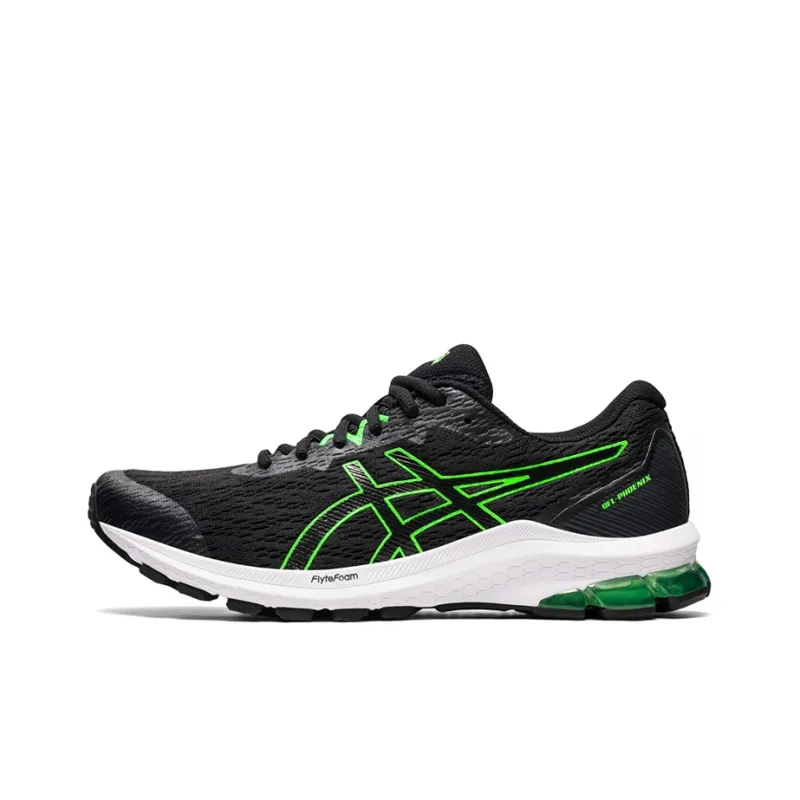Asics Gel-Phoenix 11 Slip-Resistant Cushioning Low-Top Running Shoes Men's Black Green-0