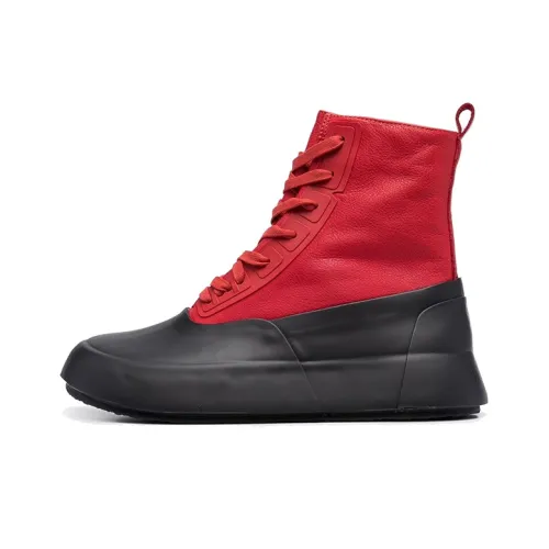 AMBUSH Skateboard Shoes Men High Top Red/Black