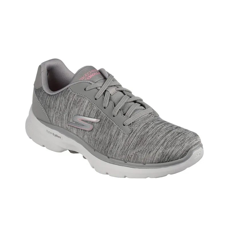 Skechers Go Walk 6 - Magic Melody Low-Top Casual Shoes Women's Gray-2