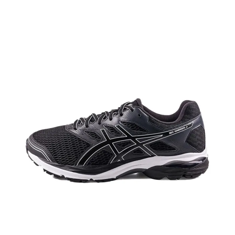 Asics Gel-Shogun 2 Breathable And Wear-resistant Low-Top Running Shoes Men's Black White-0