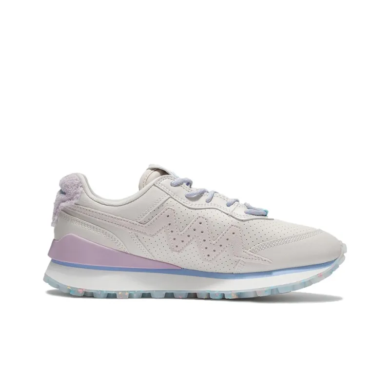 LiNing Marshmallow Cushioning Wear Resistant Low Top Sports Casual Shoes Women's White Gray-1