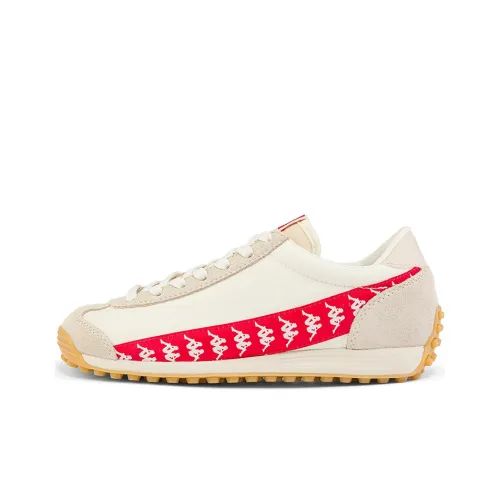 Kappa Running Shoes Unisex Low-Top Winter White/Cherry Red