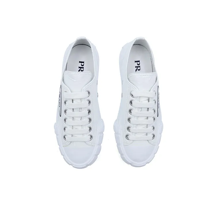 PRADA Skateboard Shoes Women's White-2