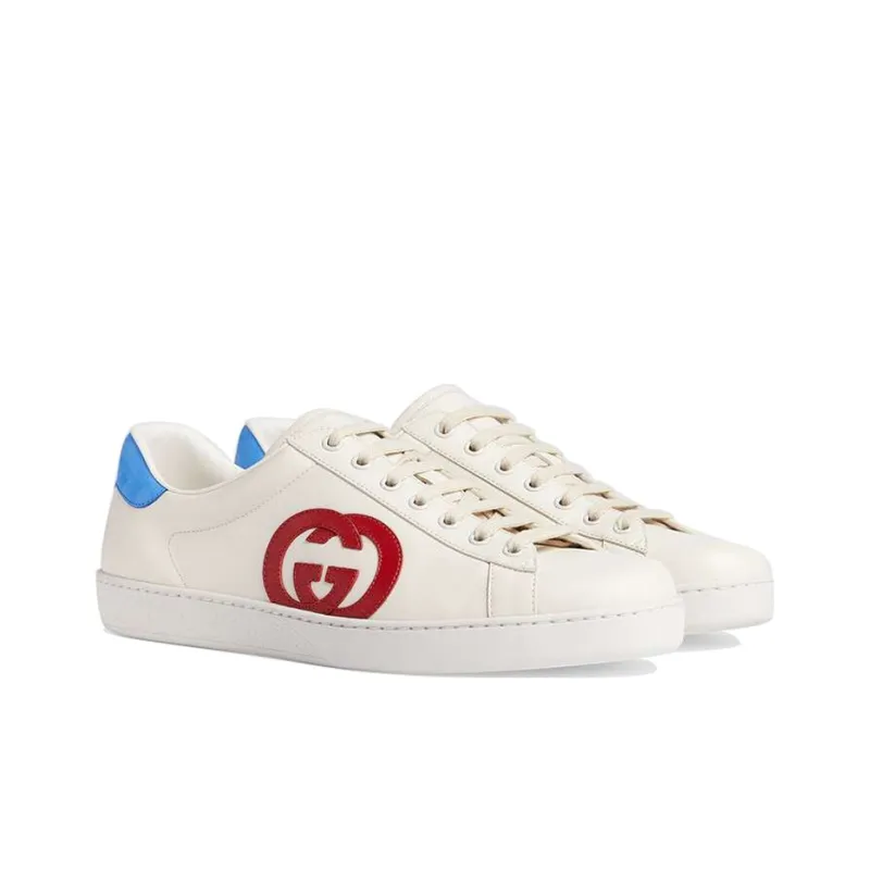 GUCCI Ace 'Interlocking G White Red Blue'-1