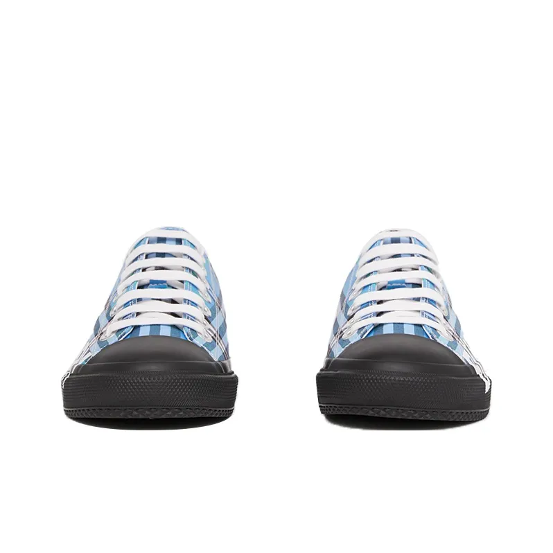Burberry Low Top Stylish Skateboarding Shoes Women's Azure Blue-2