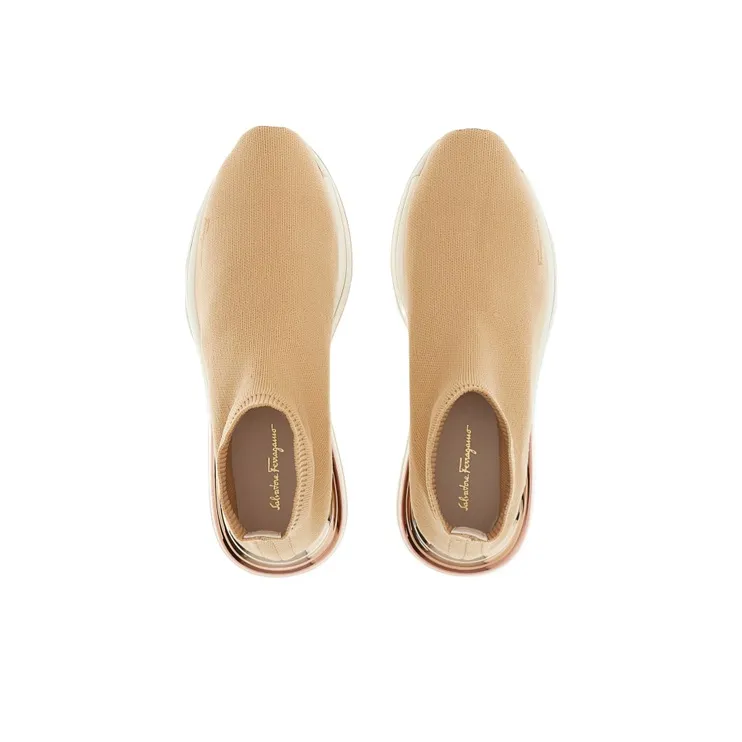 FERRAGAMO Metallic Heel-counter Sneakers-3