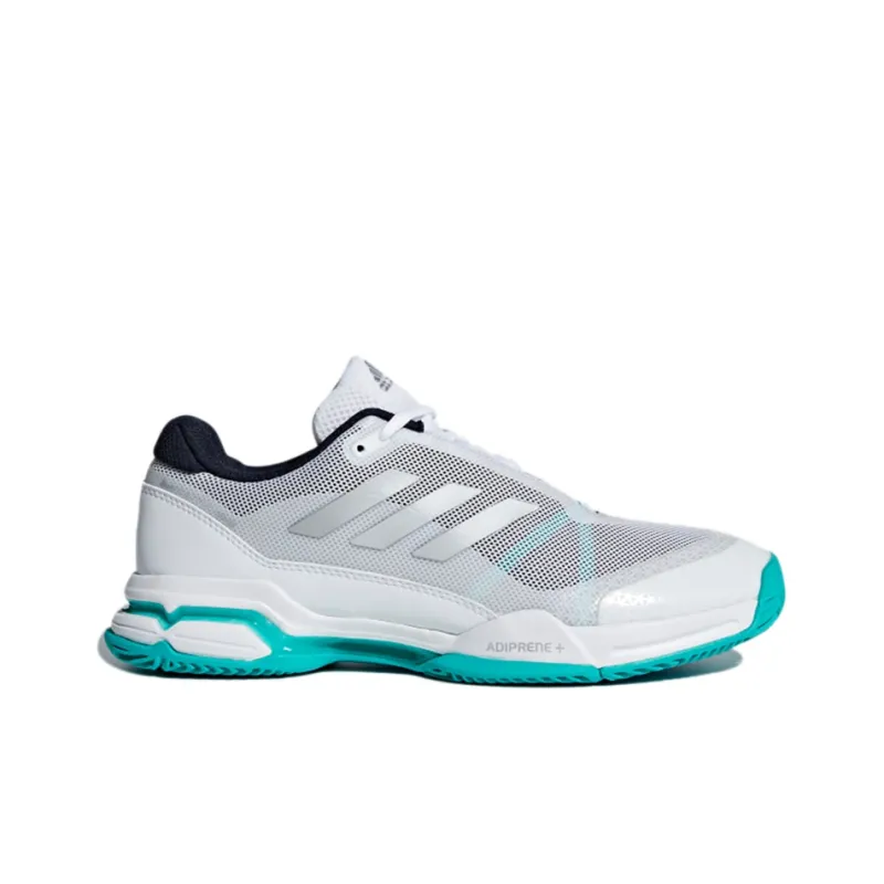Adidas Barricade Club Slip-Resistant Low-Top Tennis Shoes Men's Green White-1