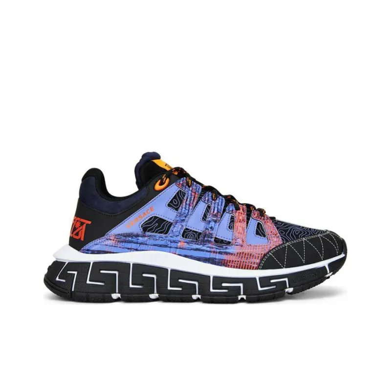 VERSACE Trigreca Black Bright Orange Powder Blue-1
