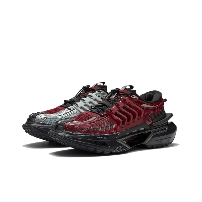 LiNing Xuankong Cushioning Anti Slip And Wear Resistant Rebound Low Top Sports Casual Shoes Men's Bull Red-2