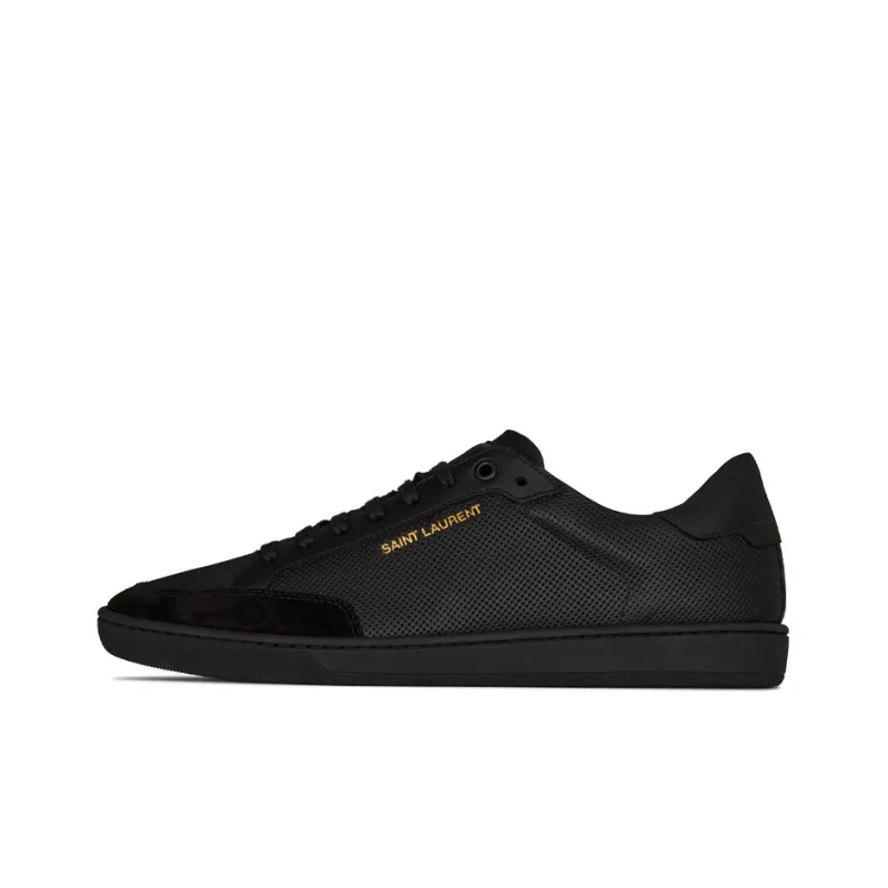 SAINT LAURENT Court Classic SL/10 Perforated Black-0