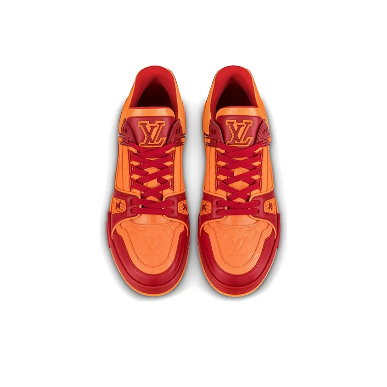 LOUIS VUITTON Trainers 'Orange Monogram With Red'-3