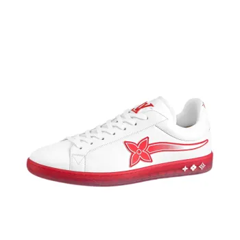 LOUIS VUITTON Luxembourg Samothrace Sneaker White Red