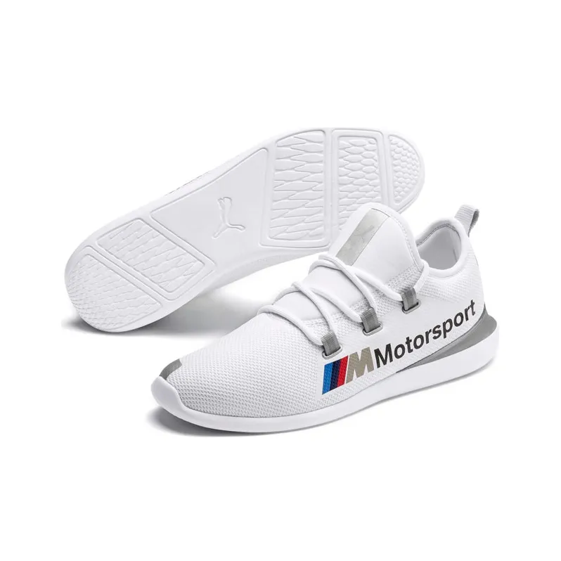 PUMA Bmw Motorsport Evo Cat Racer Low-Top Running Shoes Men's White-2