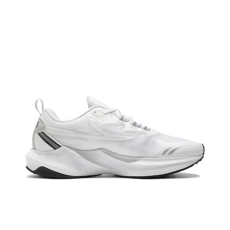 FILA Cushioning Anti Slip And Wear Resistant Breathable Coverage Low Top Casual Running Shoes Unisex White Black-1