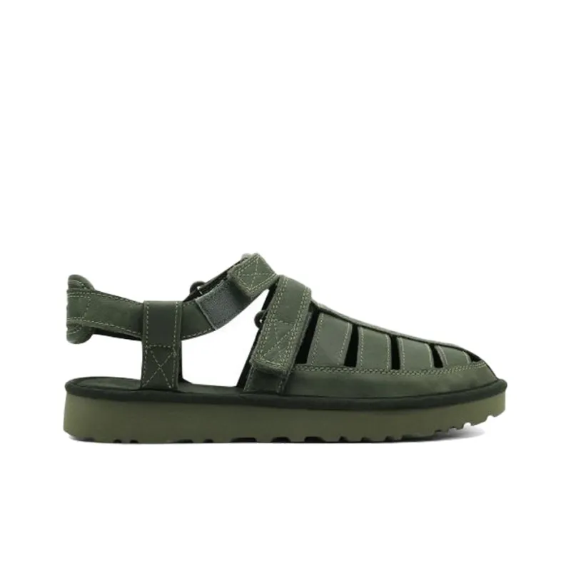 UGG Dune Fisherman Cowhide Green Sandals-1