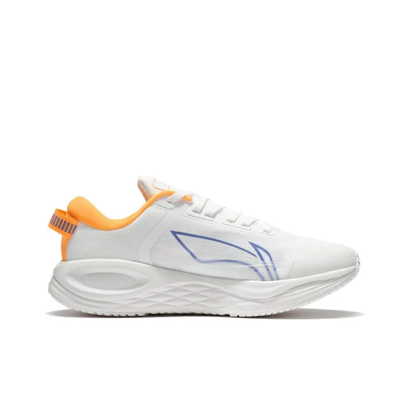 LINING Furious Rider 6.0 Essential Running Shoes Men Low Top Mist White/Fluorescent Mango Orange-1