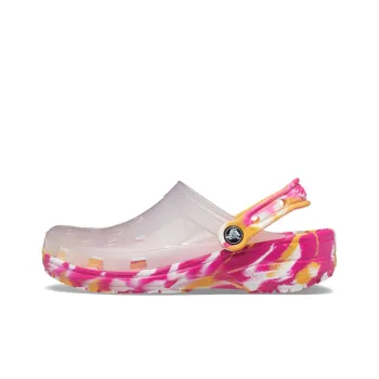 Crocs Classic Translucent Marbled Clogs 'Transparent Pink'