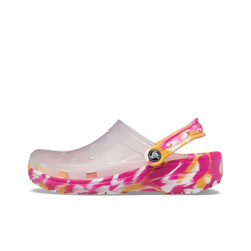 Crocs Classic Translucent Marbled Clogs 'Transparent Pink'-0