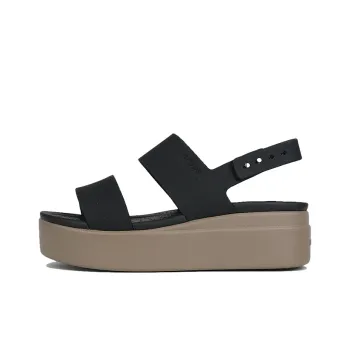 Crocs Brooklyn Thick Sole Black Sandals 'Black' Women's
