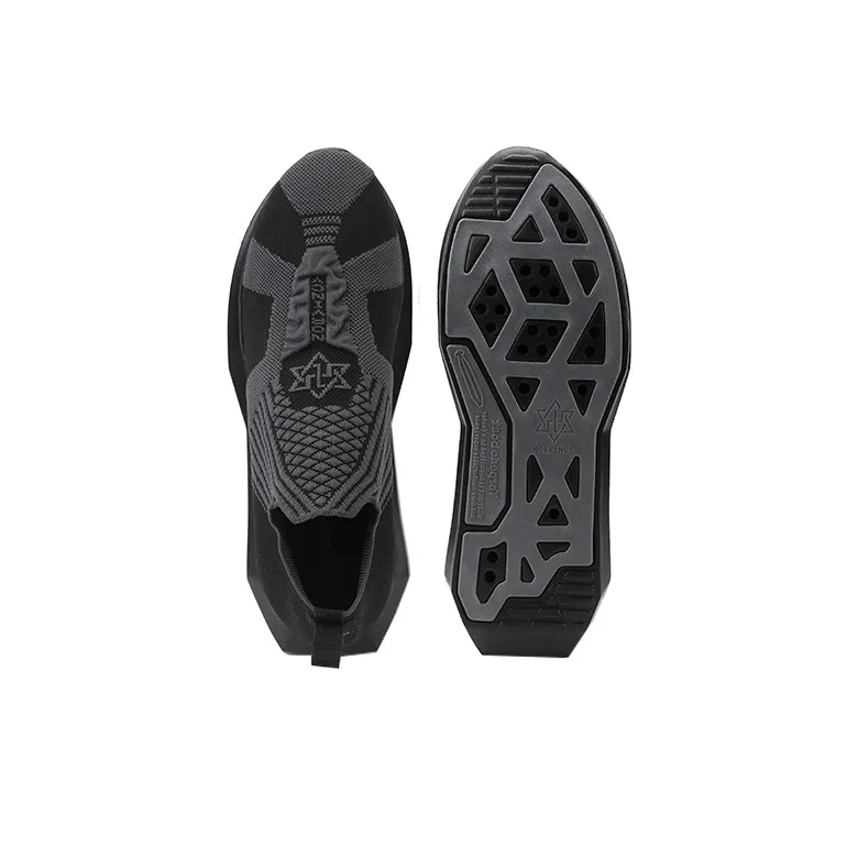 NORVINCY Low Top Running Shoes Unisex Black Flywire Woven Versatile-2