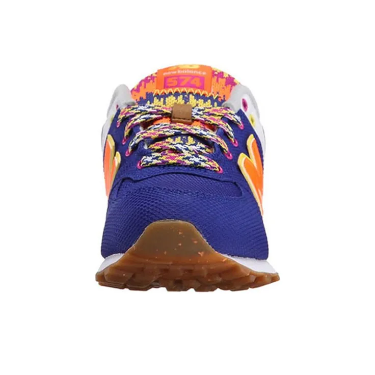 New Balance 574 Shoes For Blue/Orange Women's-3