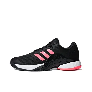 Adidas Barricade 2018 Wear-Resistant Low-Top Tennis Shoes Men's Black Pink