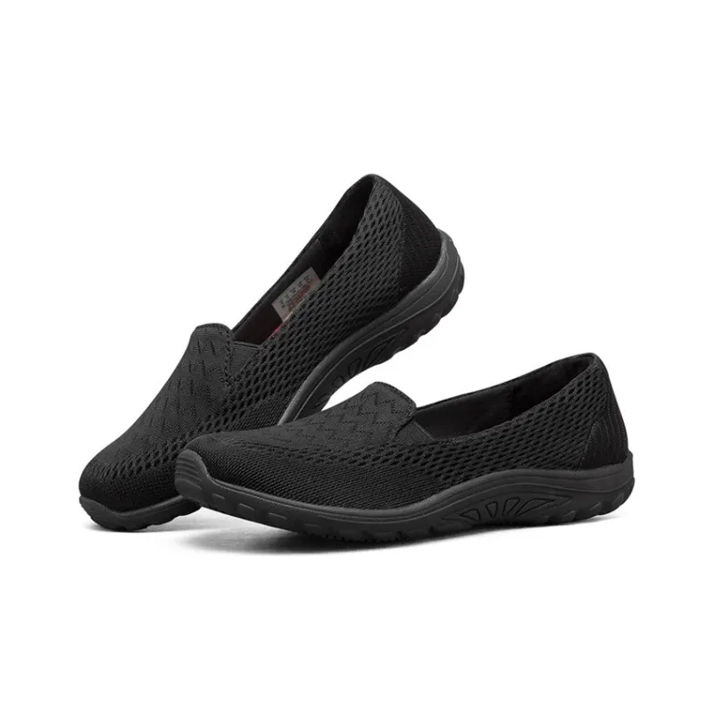 Skechers Reggae Fest Cushioning Anti-Slip And Wear-Resistant Low-Top Casual Shoes Women's Black-2