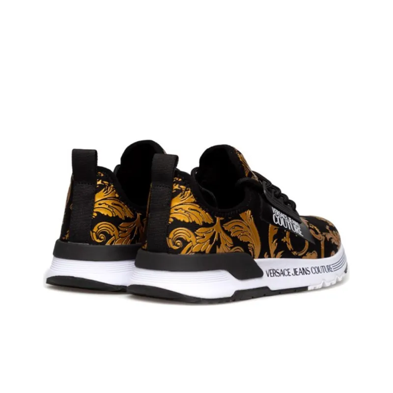 VERSACE JEANS Slip Resistant Low Top Sports Casual Shoes Women's Black-4