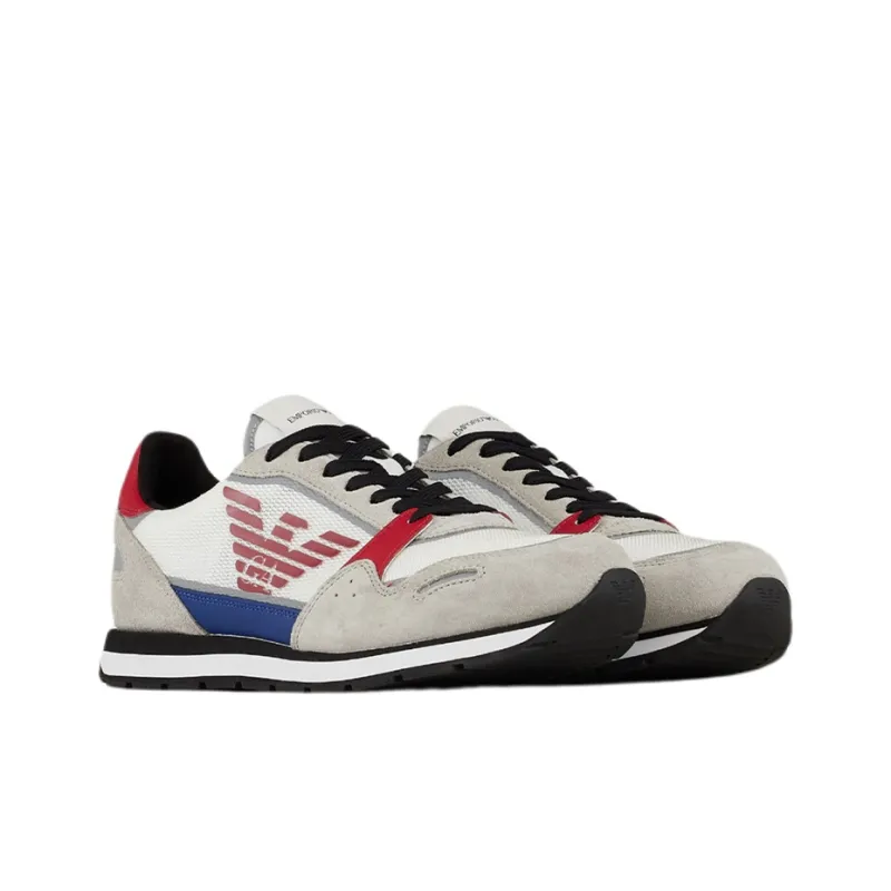 EMPORIO ARMANI Slip Resistant, Abrasion Resistant Cushioning Low Top Casual Shoes Men's Gray-3