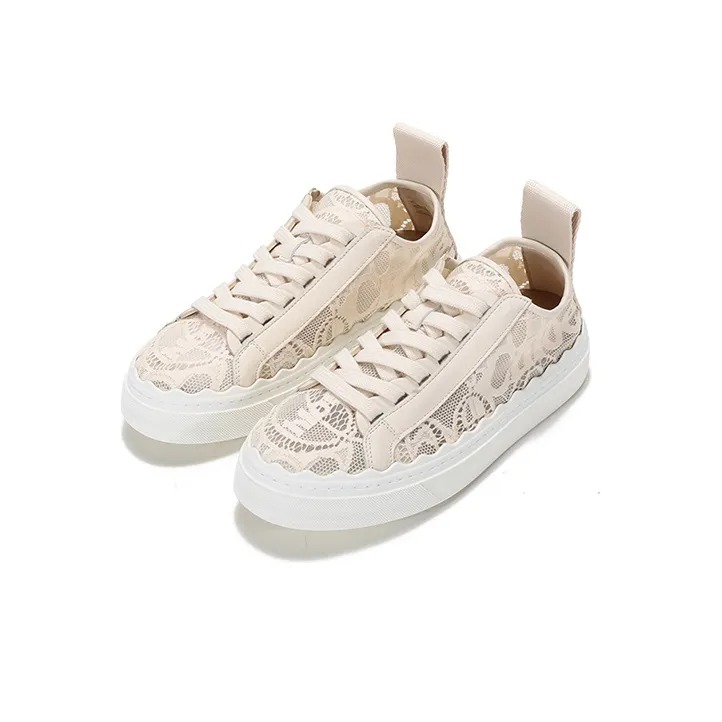 Chloé Lauren Lace-detail Sneakers-2