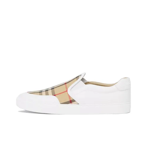 Burberry VINTAGE Skateboard Shoes Women's Low-Top White/Brown