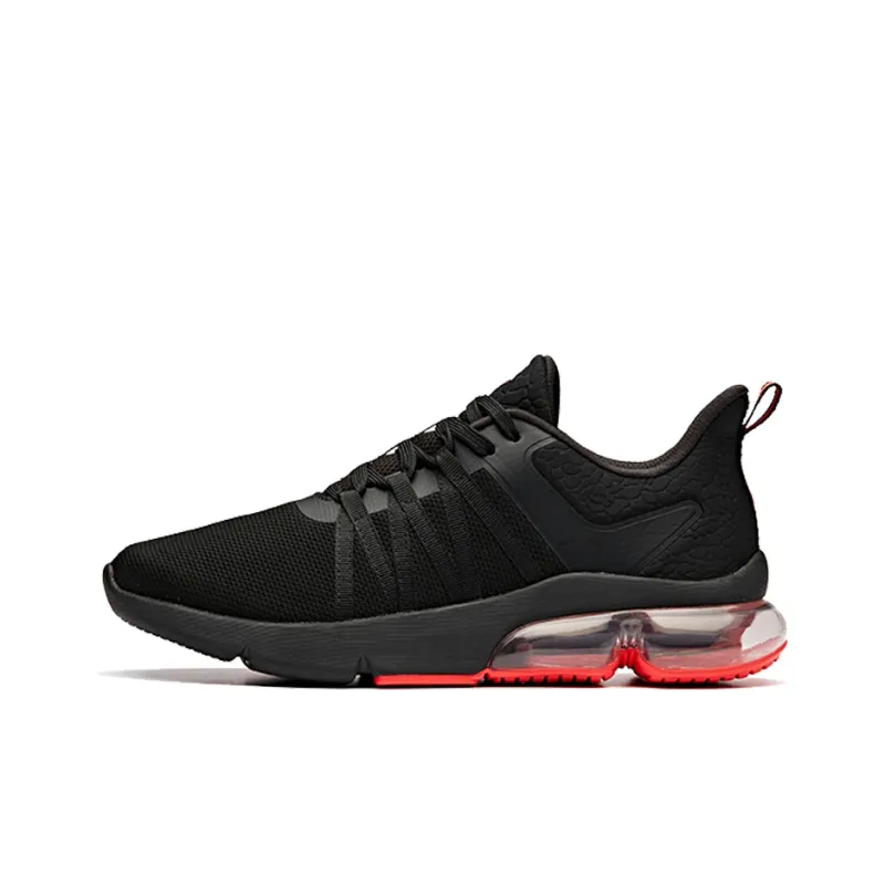 Anta Breathable And Lightweight Low Top Running Shoes Men's Black Red-0