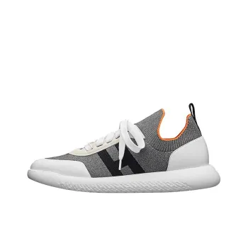 HERMES Crew Anti-Slip Wear-Resistant Breathable Lightweight Low-Top Casual Shoes Men's White Gray
