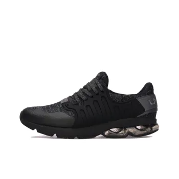 LiNing Half Air Cushion Cushioned Anti Slip And Wear Resistant Lightweight Low Top Running Shoes Men's Black Gray