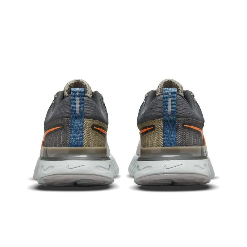 Nike React Infinity Run Flyknit 2 Light Bone Grey Orange-4