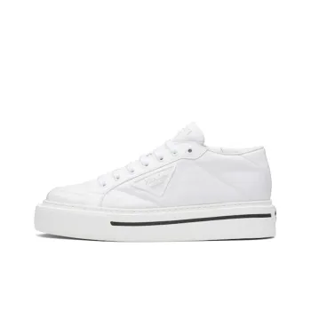 PRADA Macro Stylish Skateboarding Shoes Men's White