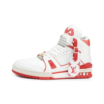 LOUIS VUITTON LV Trainer Sneaker Mid White Red