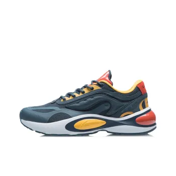 LiNing V8 Cushioned Slip Resistant Abrasion Resistant Low Top Running Shoes Men's Dark Blue